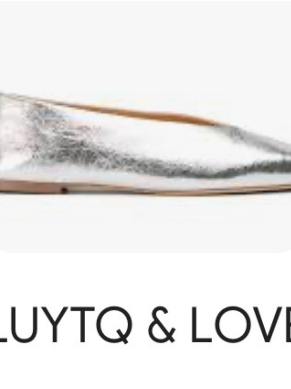 LUYTQ & LOVE Silver Metallic Slip On Wedge Mules